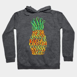 Orange Pineapple Art Illustration Hawaii Vacation Hoodie